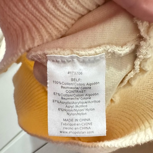 Anthropologie Dolan Left Coast Mixed Media Cowl Neck Cream Sweater M - Picture 9 of 9